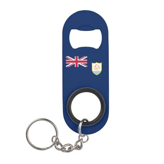 Patriottische Anguilla-vlag Mini Flessenopener (Voorkant)