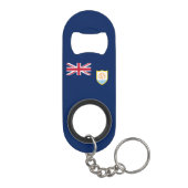 Patriottische Anguilla-vlag Mini Flessenopener (Achterkant)