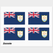 Patriottische Anguilla-vlag Rechthoekige Sticker (Vel)