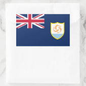 Patriottische Anguilla-vlag Rechthoekige Sticker (Tas)