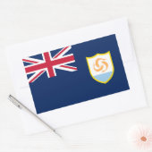 Patriottische Anguilla-vlag Rechthoekige Sticker (Envelop)