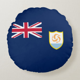 Patriottische Anguilla-vlag Rond Kussen