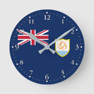 Patriottische Anguilla-vlag Ronde Klok