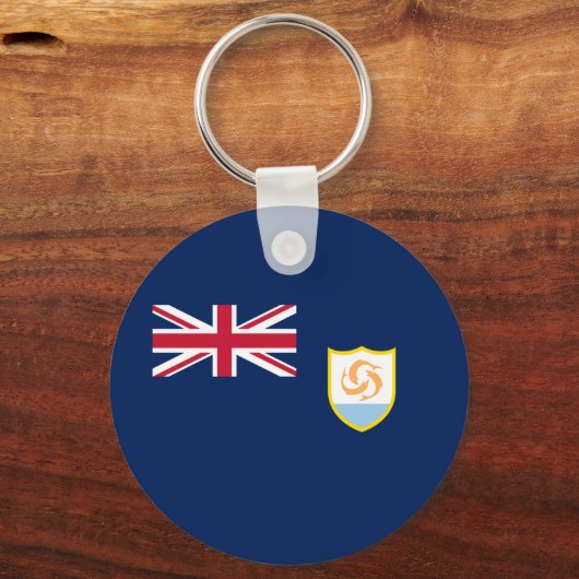 Patriottische Anguilla-vlag Sleutelhanger (Voorkant)