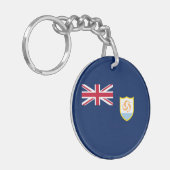 Patriottische Anguilla-vlag Sleutelhanger (Voorkant Links)