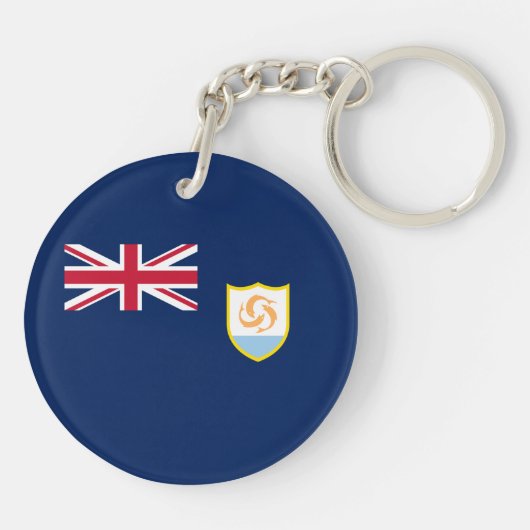 Patriottische Anguilla-vlag Sleutelhanger (Achterkant)