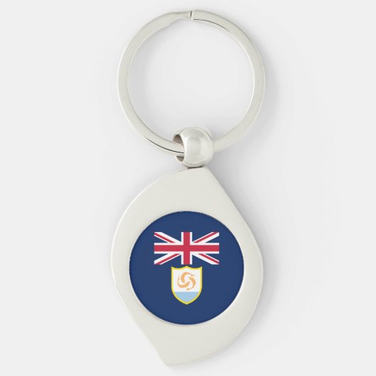 Patriottische Anguilla-vlag sleutelhanger (Voorkant)