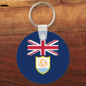 Patriottische Anguilla Vlag Sleutelhanger (Voorkant)