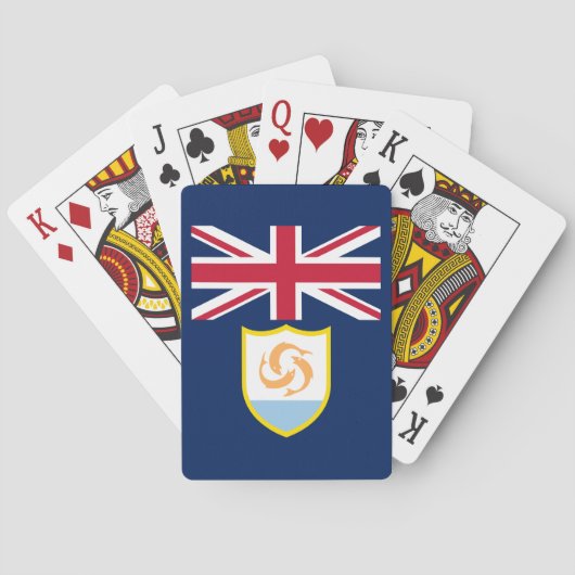 Patriottische Anguilla-vlag speelkaarten (Achterkant)