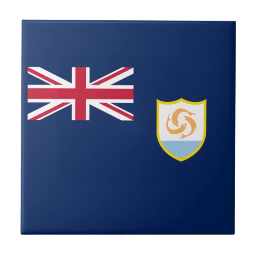 Patriottische Anguilla-vlag Tegeltje (Voorkant)