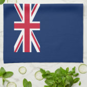 Patriottische Anguilla-vlag Theedoek (Gevouwen)