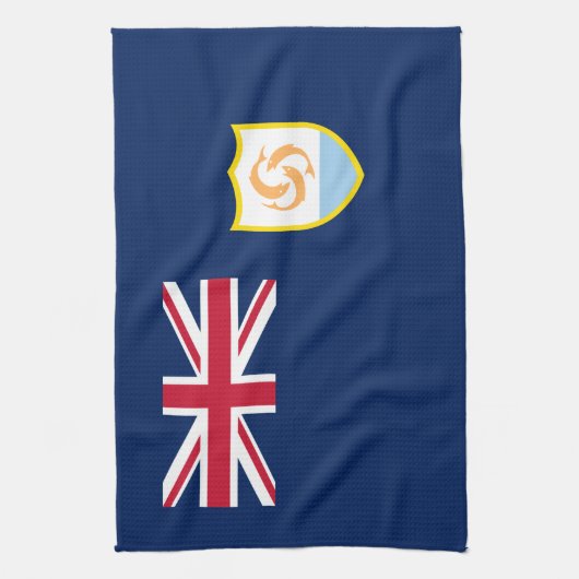 Patriottische Anguilla-vlag Theedoek (Verticaal)