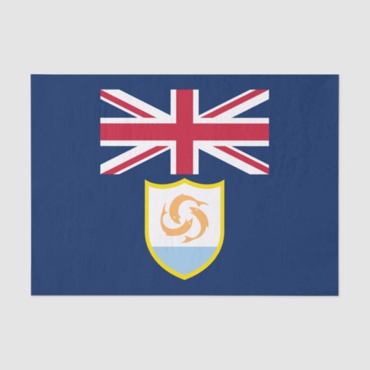 Patriottische Anguilla-vlag tissuepapier (Voorkant)