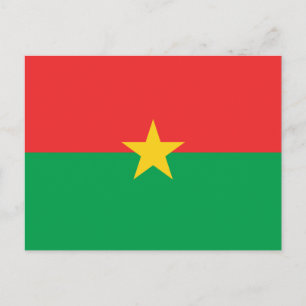 Patriottische ansichtkaart met vlag van Burkina Fa Briefkaart