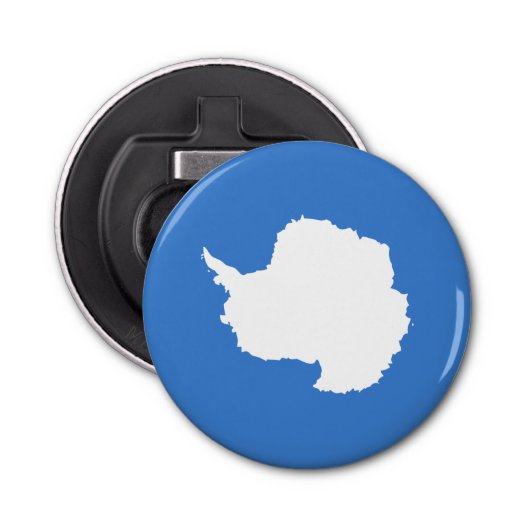Patriottische Antarctica-vlag Button Flesopener (Voorkant)