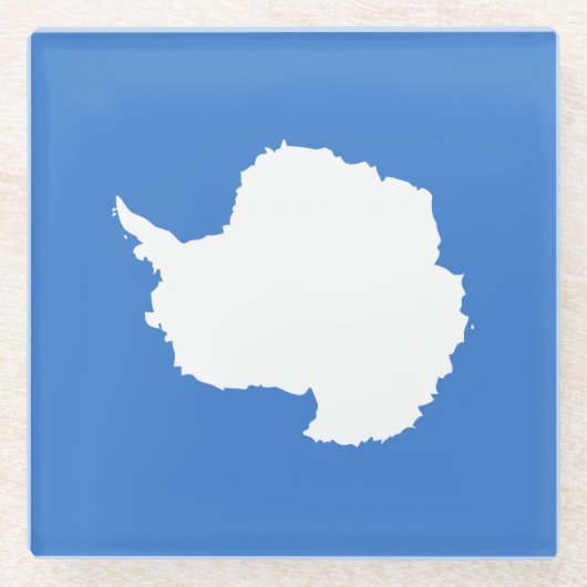 Patriottische Antarctica-vlag Glazen Onderzetter (Voorkant)