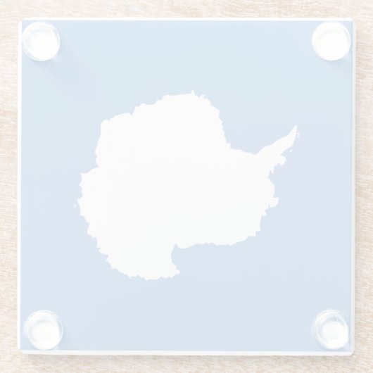 Patriottische Antarctica-vlag Glazen Onderzetter (Achterkant)