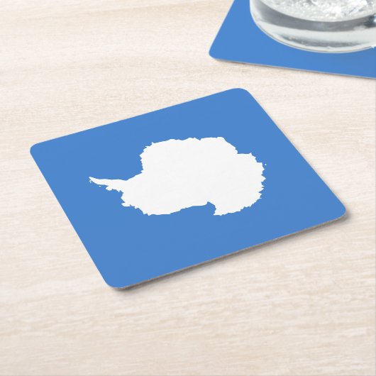 Patriottische Antarctica-vlag Kartonnen Onderzetters (Schuin)