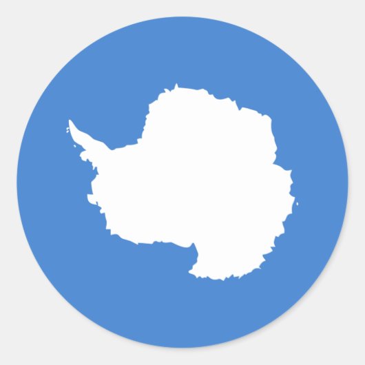 Patriottische Antarctica-vlag Ronde Sticker (Voorkant)