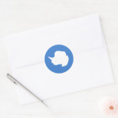 Patriottische Antarctica-vlag Ronde Sticker (Envelop)