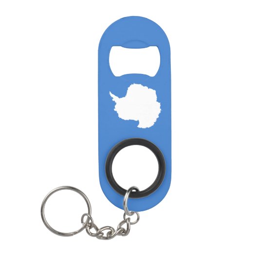 Patriottische Antarctica Vlag Sleutelhanger Flesop Mini Flessenopener (Voorkant)