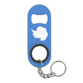 Patriottische Antarctica Vlag Sleutelhanger Flesop Mini Flessenopener (Achterkant)
