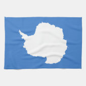 Patriottische Antarctica-vlag Theedoek (Horizontaal)