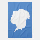 Patriottische Antarctica-vlag Theedoek (Verticaal)