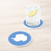 Patriottische Antarctica-vlag Zandsteen Onderzetter (Zijkant)