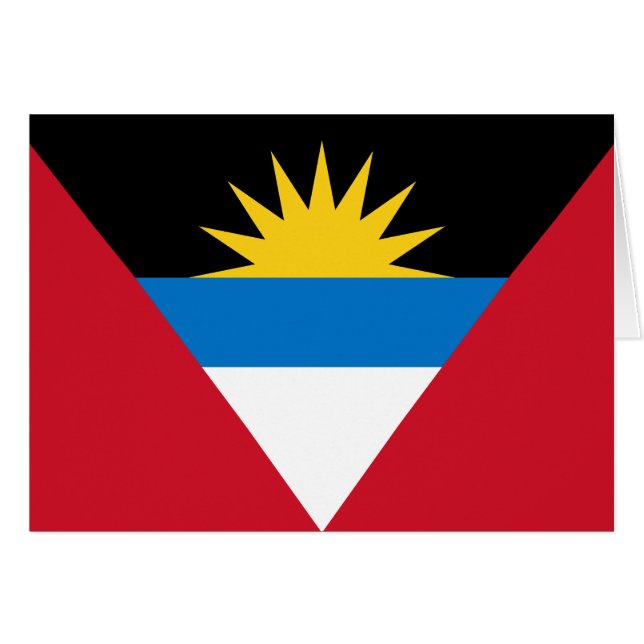 Patriottische antigua en Barbuda-vlag (Voorkant Horizontaal)