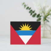 Patriottische antigua en Barbuda-vlag Briefkaart (Staand voorkant)