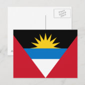 Patriottische antigua en Barbuda-vlag Briefkaart (Voorkant / Achterkant)