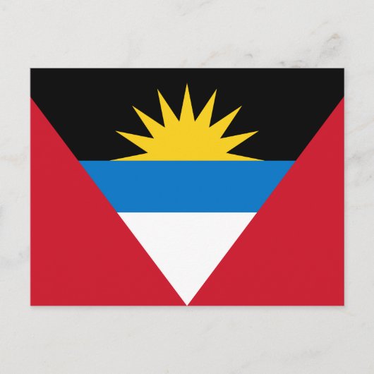 Patriottische antigua en Barbuda-vlag Briefkaart (Voorkant)