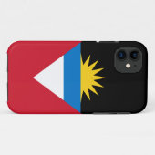 Patriottische antigua en Barbuda-vlag Case-Mate iPhone Case (Achterkant (horizontaal))