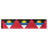 Patriottische antigua en Barbuda Vlag Desk Name Bo Naambordje (Voorkant)