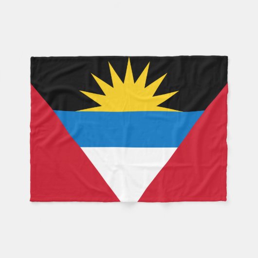 Patriottische antigua en Barbuda-vlag Fleece Deken (Voorkant (Horizontaal))