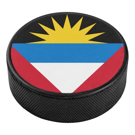 Patriottische antigua en Barbuda-vlag Hockey Puck (3/4)
