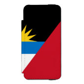 Patriottische antigua en Barbuda-vlag Incipio iPhone Portemonnee Hoesje (Voorkant Agenda)