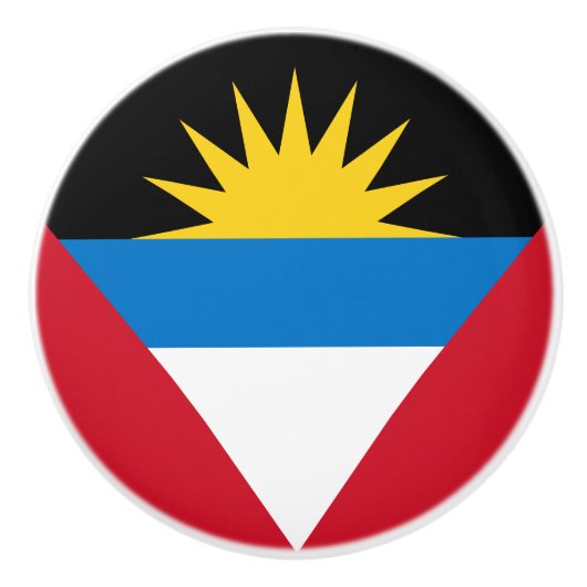 Patriottische antigua en Barbuda-vlag Keramische Knop (Voorkant)