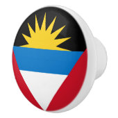 Patriottische antigua en Barbuda-vlag Keramische Knop (Rechts)