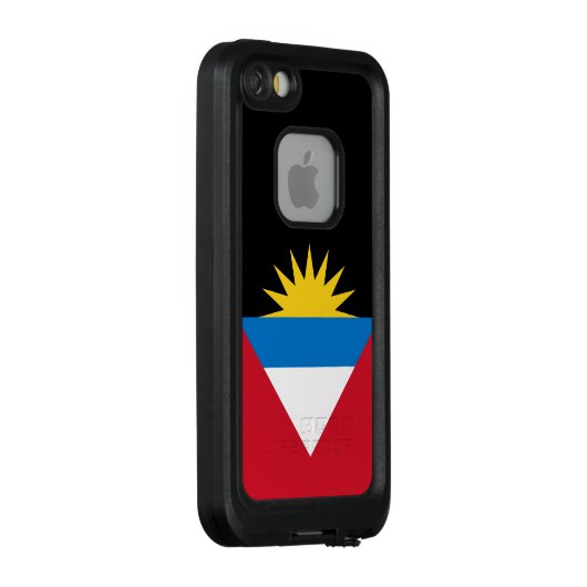 Patriottische antigua en Barbuda-vlag LifeProof iPhone Hoesje (Achterkant / rechts)
