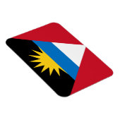 Patriottische antigua en Barbuda-vlag Magneet (Rechterzijde)