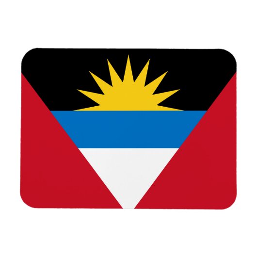 Patriottische antigua en Barbuda-vlag Magneet (Horizontaal)