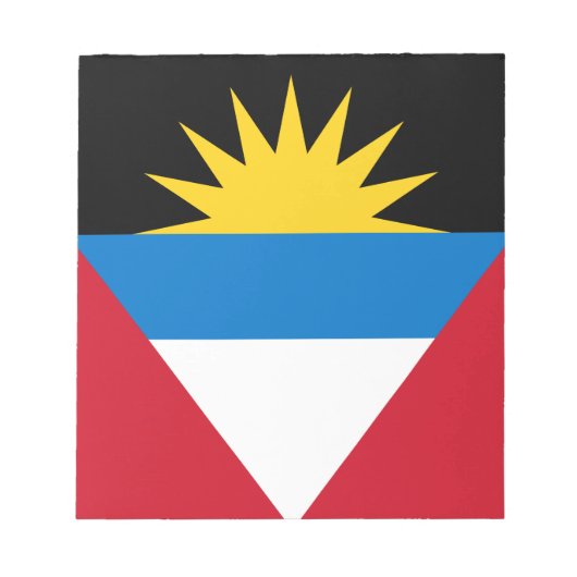 Patriottische antigua en Barbuda-vlag Notitieblok (Voorkant)