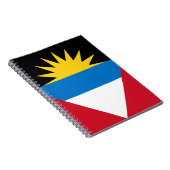 Patriottische antigua en Barbuda-vlag Notitieboek (Rechterzijde)