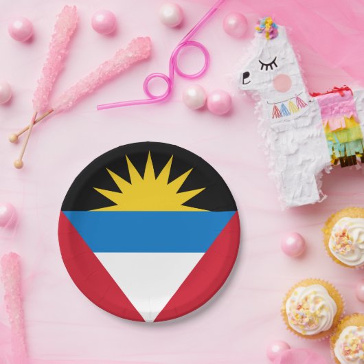 Patriottische antigua en Barbuda-vlag Papieren Bordje (Feest)
