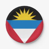 Patriottische antigua en Barbuda-vlag Papieren Bordje (Voorkant)