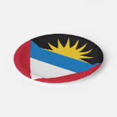 Patriottische antigua en Barbuda-vlag Papieren Bordje (Gekanteld)