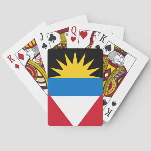 Patriottische antigua en Barbuda-vlag Pokerkaarten (Achterkant)