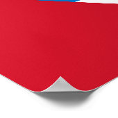 Patriottische antigua en Barbuda-vlag Poster (Hoek)